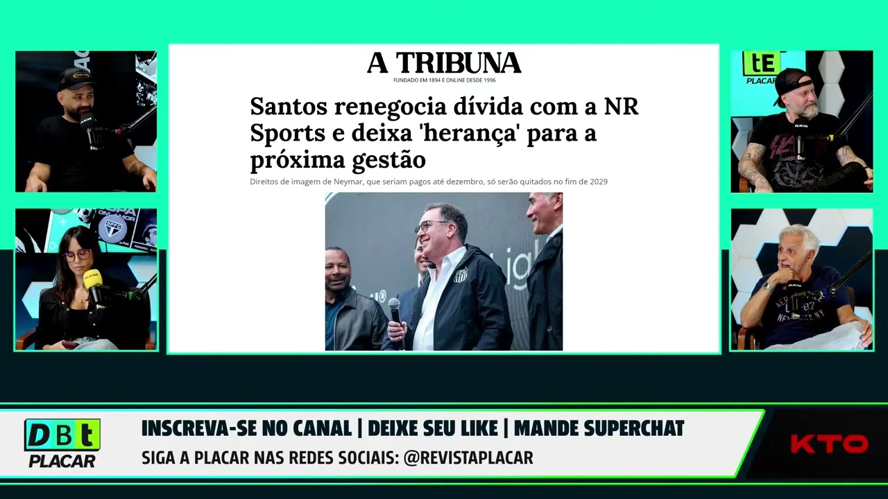 Debate PLACAR: Santos acumula dívida com empresa de Neymar