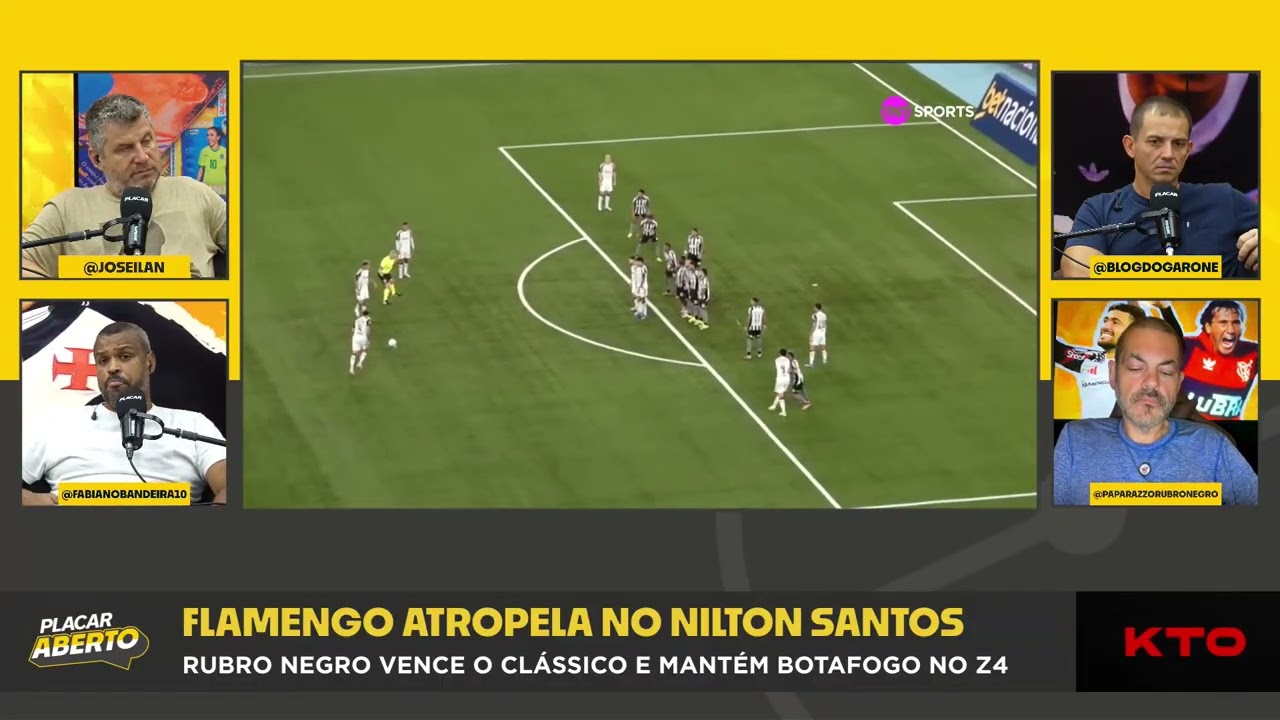 Placar Aberto: Flamengo atropela Botafogo no Nilton Santos