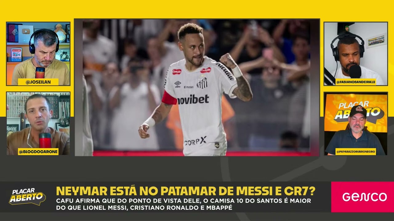 PLACAR Aberto: Neymar está no patamar de Messi e Crisitiano Ronaldo?
